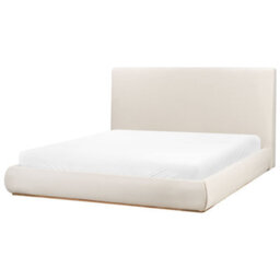 Beliani Ottoman Bed Fabric Campagne 180 X 200 Cm (Eu Super King) Light Beige - thumbnail 7