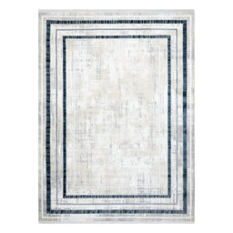RugsX Modern Carpet Duke 51523 Cream / Blue - Frame, Structured, Very Soft,   80X150 Cm - thumbnail 3