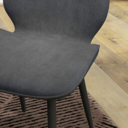 Homcom Dining Chairs Set Of 2 Upholstered Kitchen Chairs W/ Metal Legs Grey - thumbnail 7