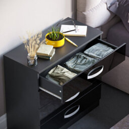 Lassic Vida Designs Hulio Black High Gloss 4 Drawer Chest (H)720mm (W)750mm (D)360mm - thumbnail 5