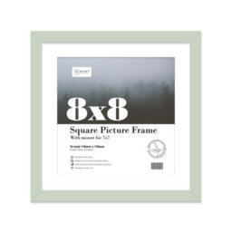 "8X8"" Mint Green Picture Frame - 8X8"" Square Frame With 7X7"" Mount For 8X8""/7X7"" Pictures Luxurious Style Room Decor, 1 Pack" - thumbnail 1