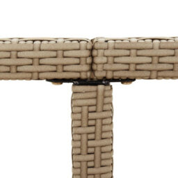 Walplus Garden Table Beige 109X107X74 Cm Poly Rattan&solid Wood Acacia - thumbnail 7