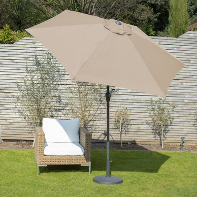 Gardenkraft 14630 2.7M Beige Outdoor Garden Parasol - image 1