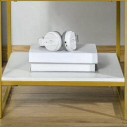 Wyld Haus Niva Set Of 2 White And Gold Modern Bedside Tables With Drawer And Shelf 45 X 40 X 60 Cm - thumbnail 7