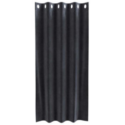 Berkfield Blackout Curtains With Eyelets 2 Pcs Dark Grey Velvet - thumbnail 3