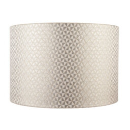 Happy Homewares Modern Light Shimmer Taupe Drum Shade With Inner Champagne Gold Lining - thumbnail 4