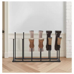 6 Pair Welly Boot Rack Steel Free Standing Wellington Shoe Holder Indoor Outdoor - thumbnail 7