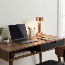 Urbn-Living Urbnliving Rechargeable Led Touch Table Lamp With Usb Charging - Copper Set Of 2 - thumbnail 4