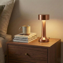 Urbn-Living Urbnliving Rechargeable Led Touch Table Lamp With Usb Charging - Copper Set Of 2 - thumbnail 3