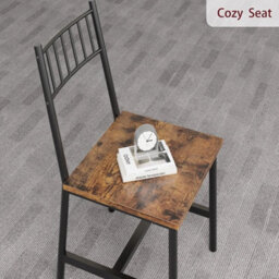Retro Brown 4 Pieces Dining Table Set For 4 Kitchen Table And Chairs With Wine Rack Bench - thumbnail 3