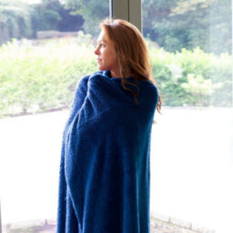 Snug Rug Blanket Luxury Sherpa Fleece Sofa Tv Throw Gift Blankets 127X178Cm - Navy - thumbnail 3