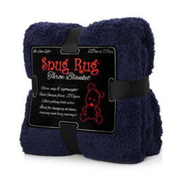 Snug Rug Blanket Luxury Sherpa Fleece Sofa Tv Throw Gift Blankets 127X178Cm - Navy - thumbnail 7