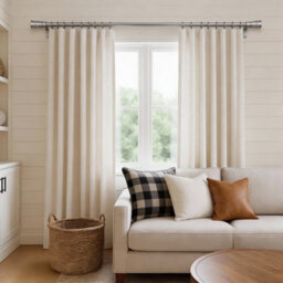Oxford Homeware Satin Chrome Effect Extendable Curtain Pole With Metal Cylinder Finials, (L)1600mm-3000mm (Dia) 28mm - thumbnail 8
