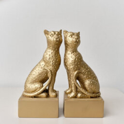 Melody Maison Gold Sitting Leopard Bookends - 20Cm - thumbnail 5