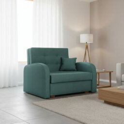 Viva Gold I Compact Single Sofa Bed With Storage And Modern Upholstered Design Mint - thumbnail 2