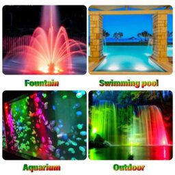 6 In 1 Colourful Led Solar Light Rgb Changing Submersible Lamp Underwater Garden Pool Pond Lights - thumbnail 6