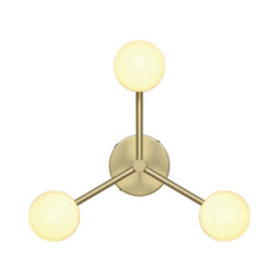 Nordlux Contina Metal Ceiling Light Hand Blown Glass Brass,mains - thumbnail 2
