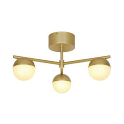 Nordlux Contina Metal Ceiling Light Hand Blown Glass Brass,mains - thumbnail 1