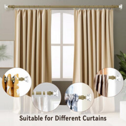 Aspire Homeware Sapphire Metal Curtain Pole With Crystal Finials Extendable Rod 160-300 Cm (Antique Brass) - thumbnail 6