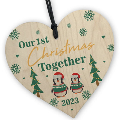 Red Ocean Our 1St Christmas Together 2023 Hanging Christmas Tree Decoration Gift For Couple Boyfriend Girlfriend Gift - image 1