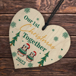 Red Ocean Our 1St Christmas Together 2023 Hanging Christmas Tree Decoration Gift For Couple Boyfriend Girlfriend Gift - thumbnail 6