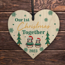 Red Ocean Our 1St Christmas Together 2023 Hanging Christmas Tree Decoration Gift For Couple Boyfriend Girlfriend Gift - thumbnail 5