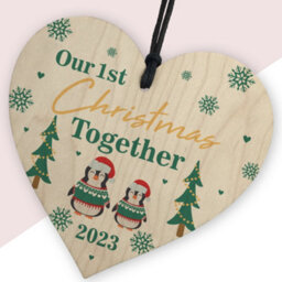 Red Ocean Our 1St Christmas Together 2023 Hanging Christmas Tree Decoration Gift For Couple Boyfriend Girlfriend Gift - thumbnail 2