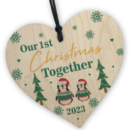 Red Ocean Our 1St Christmas Together 2023 Hanging Christmas Tree Decoration Gift For Couple Boyfriend Girlfriend Gift