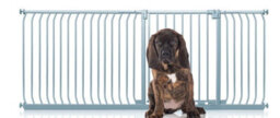 Bettacare Elite Pressure Dog Gate, 216Cm - 225Cm, Matt Grey, Pressure Fit Pet Gate For Dog And Puppy