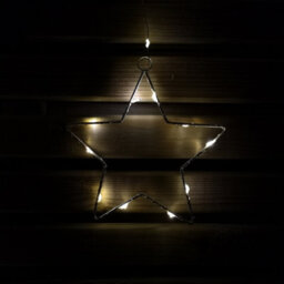 Samuel Alexander 1.2M Battery Operated Star Christmas Curtain Lights With 140 Warm White Leds - thumbnail 4