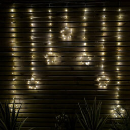 Samuel Alexander 1.2M Battery Operated Star Christmas Curtain Lights With 140 Warm White Leds - thumbnail 1