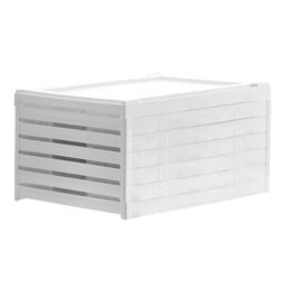 Thehotsale 6-Tier Foldable Angel White Shoes Box Plastic Shoes Box Assembly Required - thumbnail 7
