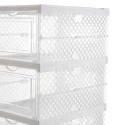 Thehotsale 6-Tier Foldable Angel White Shoes Box Plastic Shoes Box Assembly Required - thumbnail 6