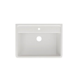 Plum&clay Marvel Gloss White Floor Standing Bathroom Vanity Unit With Resin Basin (W)600mm - thumbnail 3