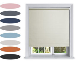Lister Cartwright Blackout Plain Roller Blinds Windows Blind Child Safety Included (Beige, 60 Cm Width X 160 Cm Drop) - thumbnail 1