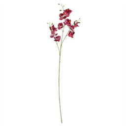 Leaf Pack Of 6 X 80Cm Dark Pink Artificial Mini Orchid Stem - thumbnail 5