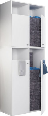 Vcm Bathroom Furniture High Cabinet Dreso White H. 184 X W. 80 X D. 39 Cm - image 1