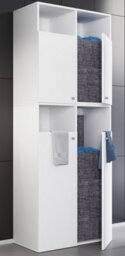 Vcm Bathroom Furniture High Cabinet Dreso White H. 184 X W. 80 X D. 39 Cm - thumbnail 2