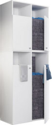 Vcm Bathroom Furniture High Cabinet Dreso White H. 184 X W. 80 X D. 39 Cm