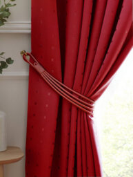 Luxury Living Adiso Pencil Pleat Taped Top Curtains Red - thumbnail 3
