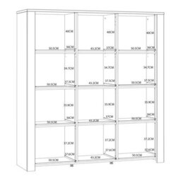Wyld Haus Bohol Large 3-Door Display Cabinet In Riviera Oak And White Matt Finish - thumbnail 6