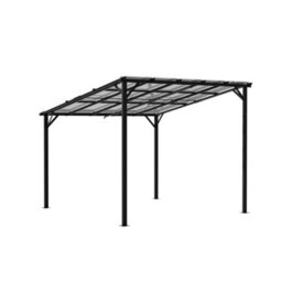 Breeins 3M W X 2.5M H Metal Pergola Wall-Mounted Patio Canopy With Grey Sun Panels - thumbnail 5