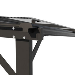 Breeins 3M W X 2.5M H Metal Pergola Wall-Mounted Patio Canopy With Grey Sun Panels - thumbnail 7