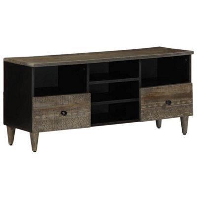 Berkfield Tv Cabinet Black 100X33X46 Cm Solid Wood Mango - image 1