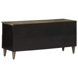 Berkfield Tv Cabinet Black 100X33X46 Cm Solid Wood Mango - thumbnail 5