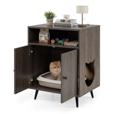 Modern Cat Litter Box Enclosure Hidden Cat Washroom Furniture - image 1