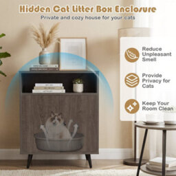 Modern Cat Litter Box Enclosure Hidden Cat Washroom Furniture - thumbnail 6