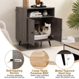 Modern Cat Litter Box Enclosure Hidden Cat Washroom Furniture - thumbnail 4