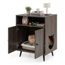 Modern Cat Litter Box Enclosure Hidden Cat Washroom Furniture - thumbnail 1