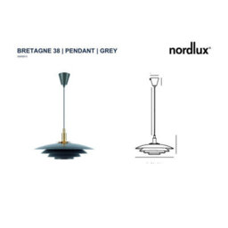 Nordlux Bretagne Metal Pendant Light Layered Shades Grey,mains - thumbnail 7